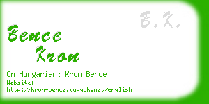 bence kron business card